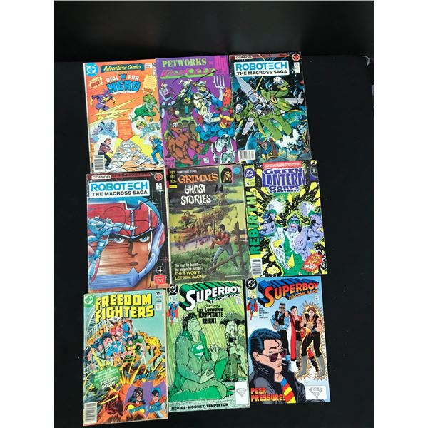 LOT OF 9 COMICS