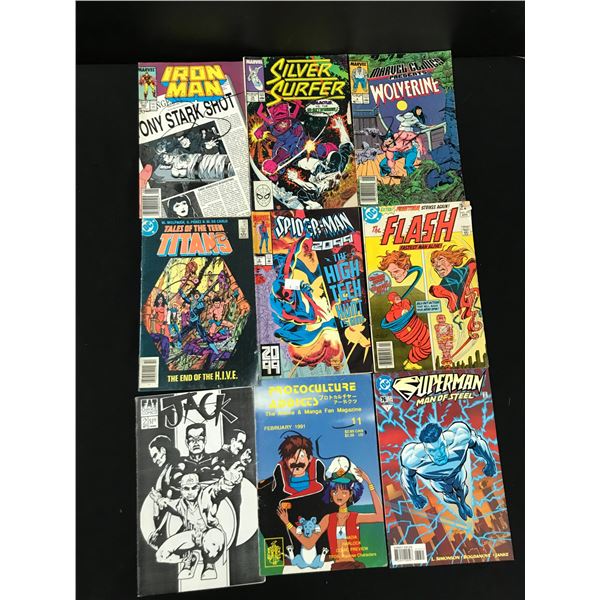 LOT OF 9 COMICS