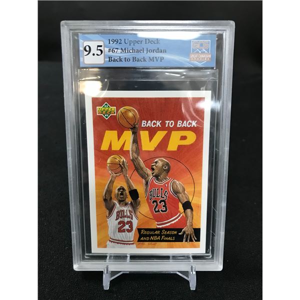 1992 UPPER DECK MICHAEL JORDAN NO. 67 (GCG 9.5)