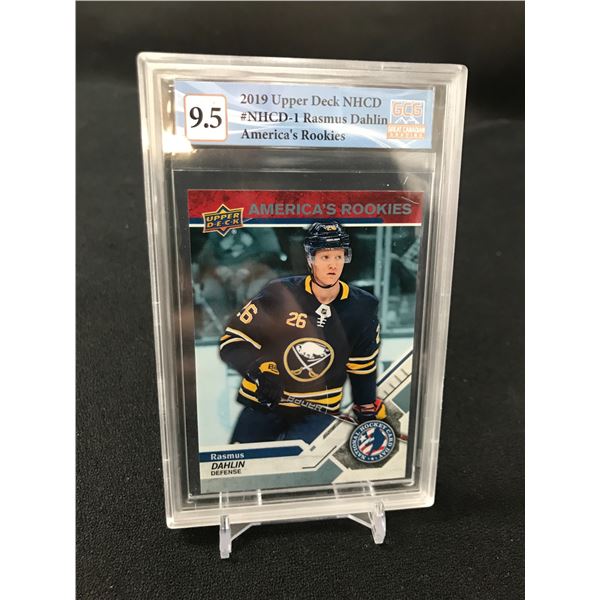 2019 UPPER DECK NHCD RASMUS DAHLIN ROOKIE CARD  NO. NHCD-1 (GCG 9.5)