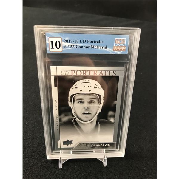 2017-18 UD PORTRAITS CONNOR MCDAVID NO. P-53 (GCG 10)