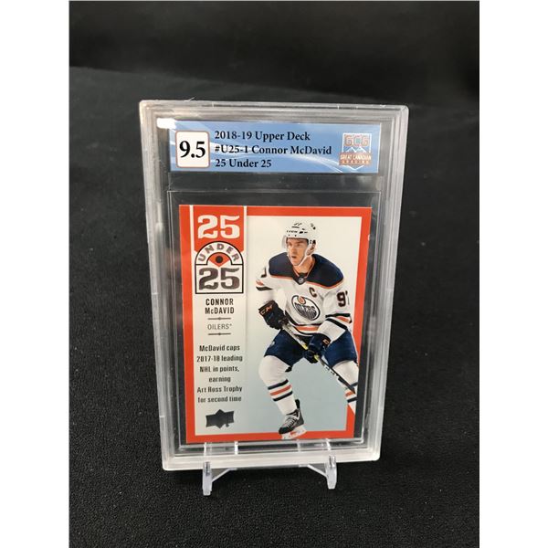 2018-19 UPPER DECK CONNOR MCDAVID NO. U25-1 (GCG 9.5)