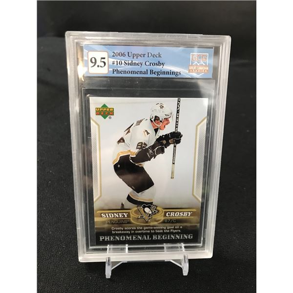 2006 UPPER DECK SIDNEY CROSBY NO. 10 (GCG 9.5)