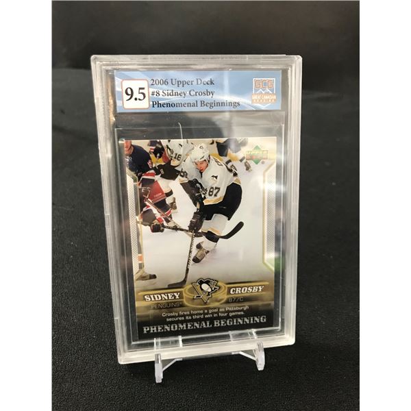 2006 UPPER DECK SIDNEY CROSBY NO. 8 (GCG 9.5)