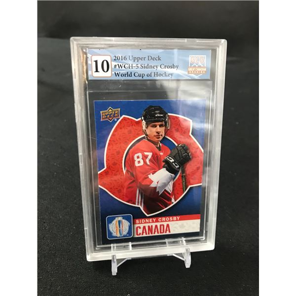 2016 UPPER DECK SIDNEY CROSBY NO. WCH-5 (GCG 10)