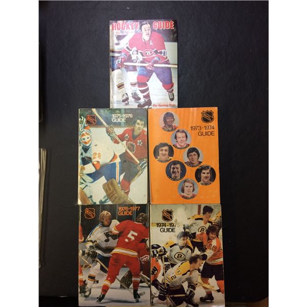 LOT OF VINTAGE NHL HOCKEY GUIDES