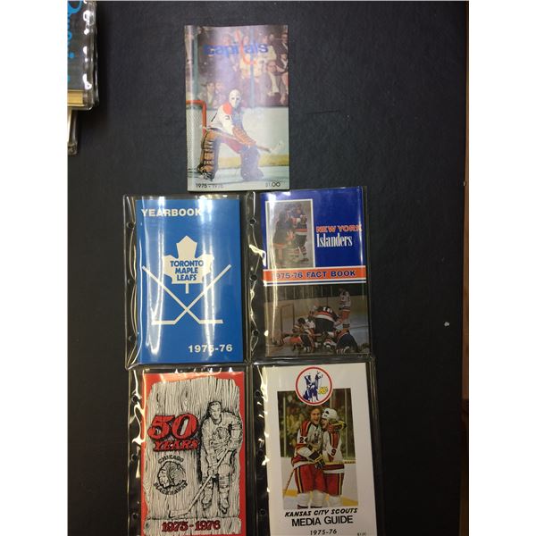 LOT OF VINTAGE NHL HOCKEY YEARBOOK/FACT BOOKS)