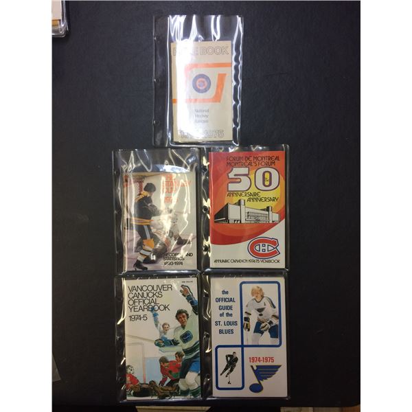 LOT OF VINTAGE NHL HOCKEY YEARBOOK/FACT BOOKS)