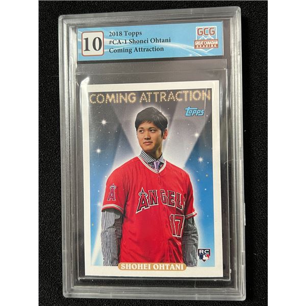 2018 TOPPS SHOHEI OHTANI NO. CA-1 (GCG 10)