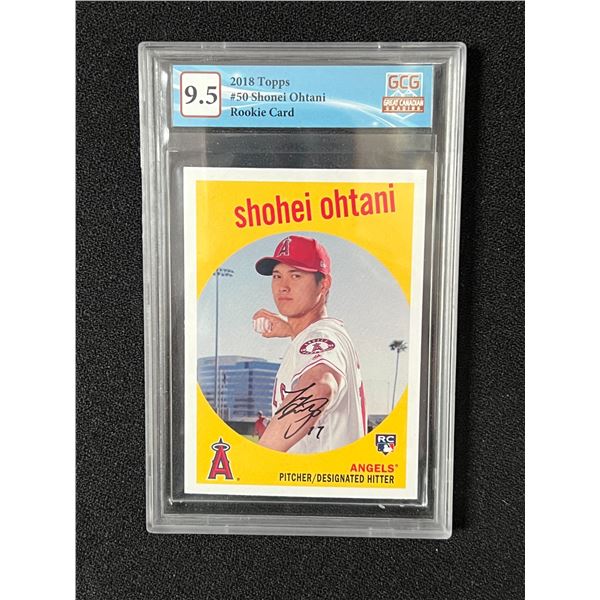 2018 TOPPS SHOHEI OHTANI NO. 50 RC (GCG 9.5)_