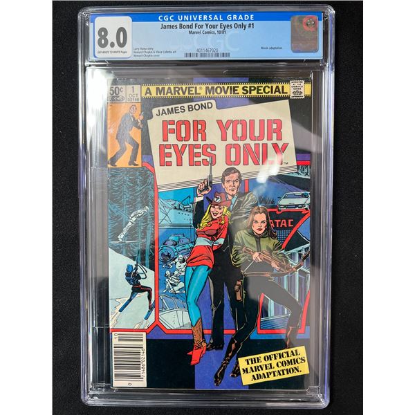 JAMES BOND FOR YOUR EYES ONLY #1 CGC GRADED 8.0