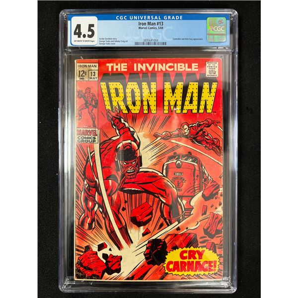 THE INVINCIBLE IRON MAN #13  CGC GRADED 4.5  MARVEL COMICS