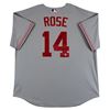 Image 1 : PETE ROSE SIGNED CINCINATTI REDS MAJESTIC BASEBALL JERSEY (BECKETT COA)