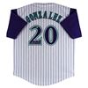 Image 1 : LUIS GONZALEZ SIGNED AND INSCRIBED ARIZONA DIAMONDBACKS BASEBALL JERSEY (BECKETT COA)