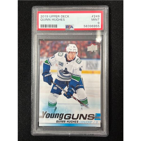 2019 UD QUINN HUGHES NO. 249 (PSA 9)