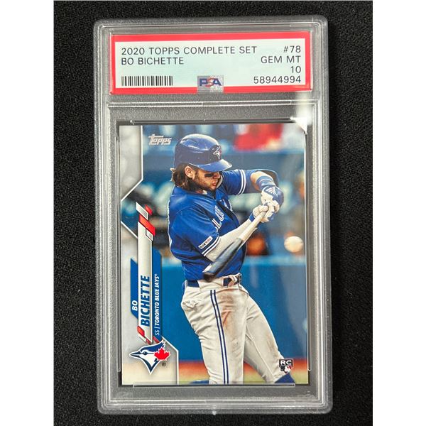 2020 TOPPS COMPLETE SET BO BICHETTE NO. 78 (PSA 10)