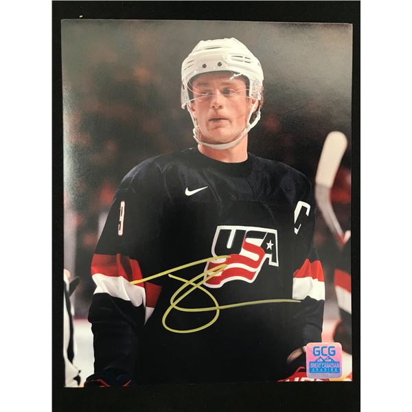 JACK EICHEL SIGNED TEAM USA 8 X 10 (GCG HOLO)