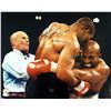 Image 2 : MIKE TYSON AND EVANDER HOLYFIELD DUAL SIGNED AND CUSTOM FRAMED 20 X 4 (JSA COA)