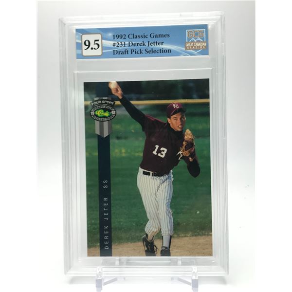 1992 BASEBALL CLASSIC DEREK JETER ROOKIE CARD (GCG 9.5)