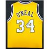 Image 2 : SHAQUILLE ONEAL SIGNED AND CUSTOM FRAMED LA LAKERS JERSEY (BECKETT COA)