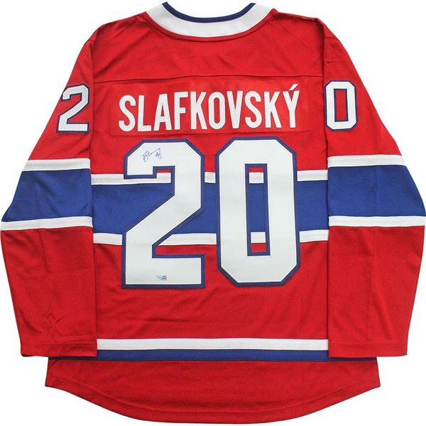 JURAJ SLAFKOVSKY SIGNED MONTREAL CANADIANS JERSEY (FANATICS COA)