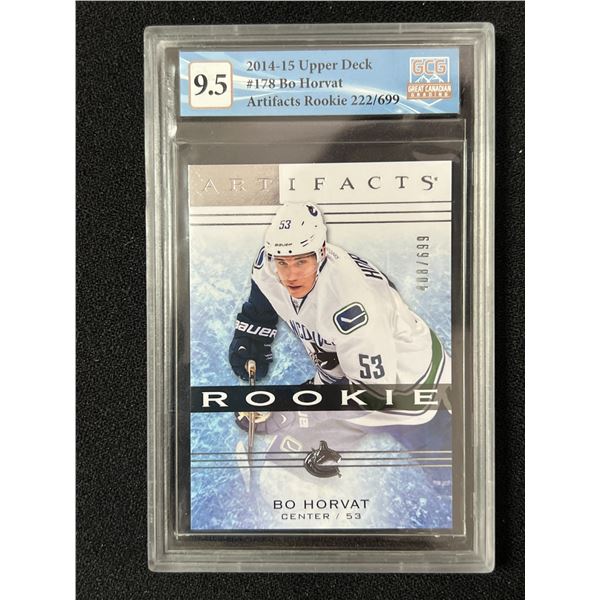 2014-15 UD BO HORVAT NO. 178 ARTIFACTS ROOKIE 222/699 (GCG 9.5)