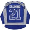 Image 1 : BORJE SALMING SIGNED TORONTO MAPLE LEAFS REVERSE RETRO JERSEY (FROZEN POND COA)