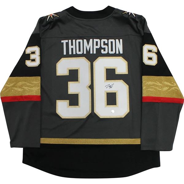 LOGAN THOMPSON SIGNED VEGAS GOLDEN KNIGHTS JERSEY (FROZEN POND COA)