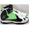 Image 2 : RUSSELL WILSON SIGNED UNDER ARMOUR FOOTBALL CLEATS (BECKETT COA)