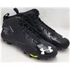 Image 1 : RUSSELL WILSON SIGNED UNDERARMOUR FOOTBALL CLEATS (BECKETT/WILSON COA)