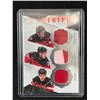 Image 1 : 2015 UD TEAM CANADA TRIPLE ROOKIE PATCH (MCDAVID/FABBRI/ DOMI) NO. TCT-MFD