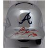 Image 1 : RONALD ACUNA JR. SIGNED CHROME MINI BATTING HELMET (SMUDGE) BECKETT COA