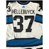 Image 1 : CONNOR HELLEBUYCK SIGNED JETS ADIDAS PRO REVERSE RETRO JERSEY (EAST COAST COA)