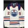 Image 3 : LEON DRAISAITL SIGNED EDMONTON OILERS REEBOK JERSEY (AJ SPORTS COA)