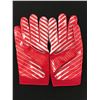 Image 3 : BUDDA BAKER DUAL SIGNED GAME USED FOOTBALL GLOVES (PHOTO MATCHED CARDINALS COA)