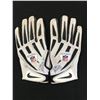 Image 1 : STEVE BREASTON DUAL SIGNED GAME USED FOOTBALL GLOVES (PHOTO MATCHED CARDINALS COA)