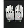 Image 1 : BERTRAND BERRY DUAL SIGNED GAME USED FOOTBALL GLOVES