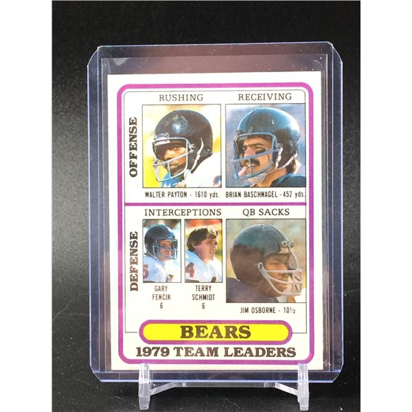 1980 TOPPS CHICAGO BEARS LEADERS WALTER PAYTON