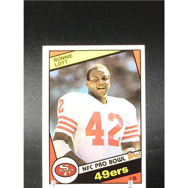 1984 TOPPS RONNIE LOTT NFC PRO BOWL 49ERS