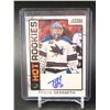 Image 1 : HARD SIGNED NHL HOOKEY CARD HOT ROOKIES TYSON SEXSMITH