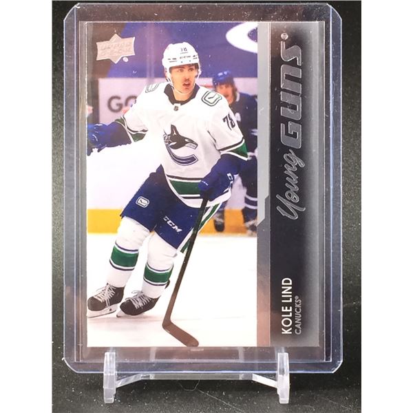 UPPER DECK YOUNG GUNS ROOKIE CARD KOLE LIND CANUCKS