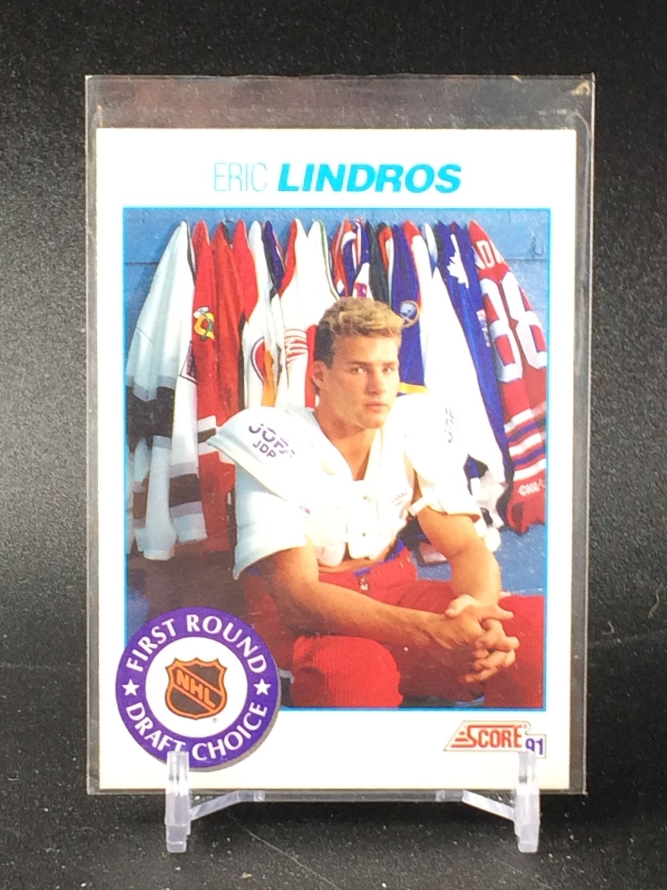 Eric Lindos Rookie NHL ROOKIE CARD SCORE ERIC LINDROS