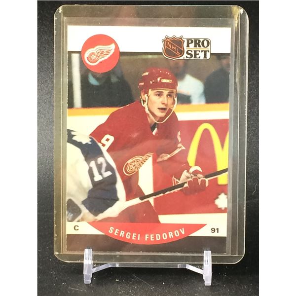 PRO SET SERGEI FEDOROV RED WINGS NHL ROOKIE CARD