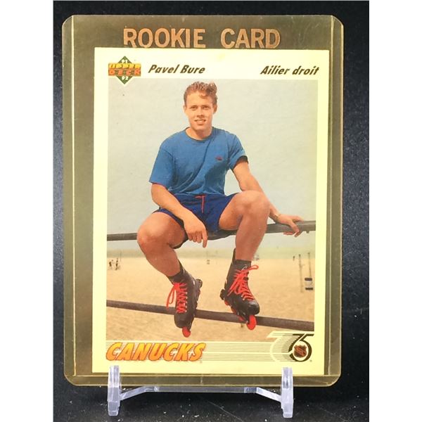 UPPER DECK 'FRENCH' PAVEL BURE CANUCKS  NHL ROOKIE CARD