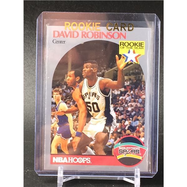 NBA ROOKIE CARD NBA HOOPS DAVID ROBINSON ROOKIE OF THE YEAR