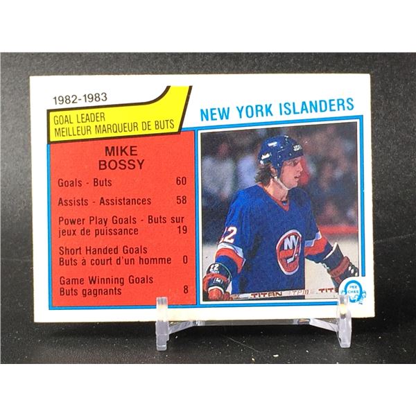 1983 OPC NEW YORK ISLANDERS TEAM LEADERS MIKE BOSSY