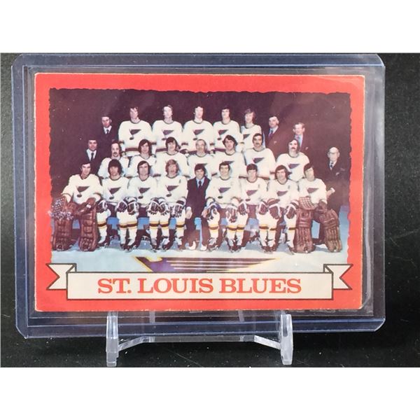 1973-74 NHL TEAM CHECKLIST CARD ST LOUIS BLUES