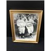 Image 1 : ORIGINAL VINTAGE FRAMED BASEBALL BABE RUTH/ LOUGHERIG PHOTO