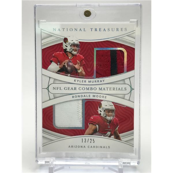 2021 PANINI #CM-KR KYLER MURRAY AND RONDALE MOORE 13/25 GEAR COMBO MATERIAL