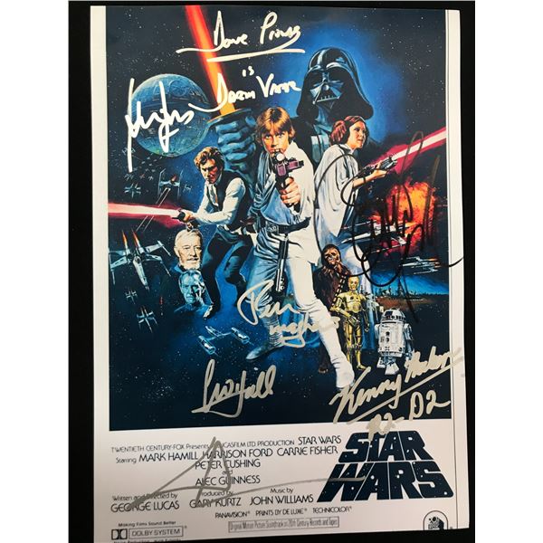 MULTI SIGNED STAR WARS 8X10 (RA COA)